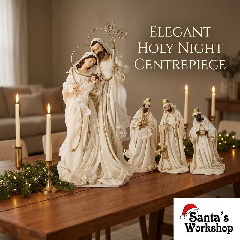 55cm Handmade Nativity Set with Holy Family & Three Wise Men