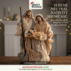 35cm Beige & White Holy Family Nativity Ornament