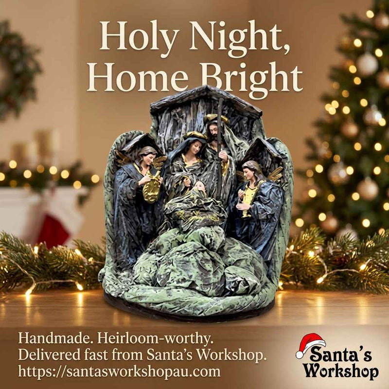 29cm Holy Family Nativity Set with Angels