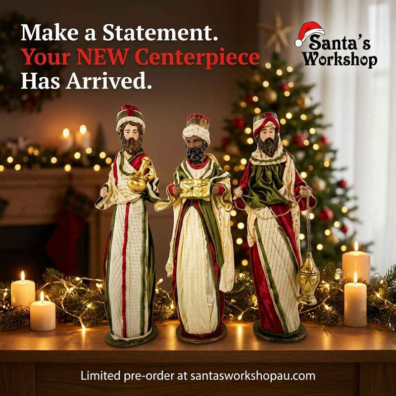 PRE-ORDER | 51cm Handmade Three Kings Nativity Set