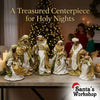 35–50cm Handmade Nativity Set with Manger & Angel
