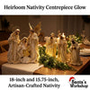 46cm Handmade Nativity Set with Angel & Three Wise Men