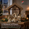 41cm Nativity Set with Holy Family, Angels & Barn Animals