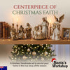 43cm Handmade Nativity Set with Angel & Three Wise Men