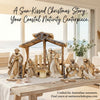 PRE-ORDER | 53cm Handmade Nativity Scene with Stable
