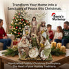 35cm Handmade Nativity Set with Manger