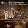 35cm Handmade Nativity Set with Angel & Three Wise Men