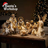 45cm Handmade Nativity Set with Angel & Three Wise Men