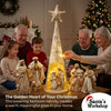 88cm Handmade Nativity Set with Gazebo, Angel & Three Wise Men