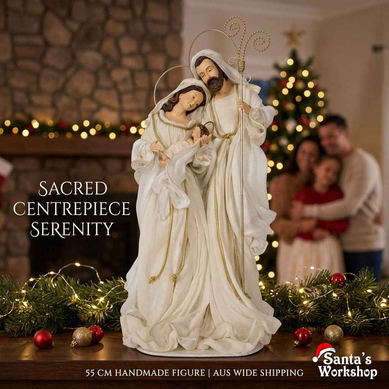 55cm Handmade Nativity Set with Holy Family & Three Wise Men