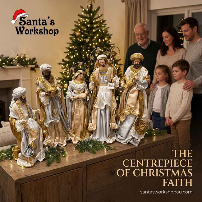 65cm Handmade Nativity Set with Holy Family & Three Wise Men