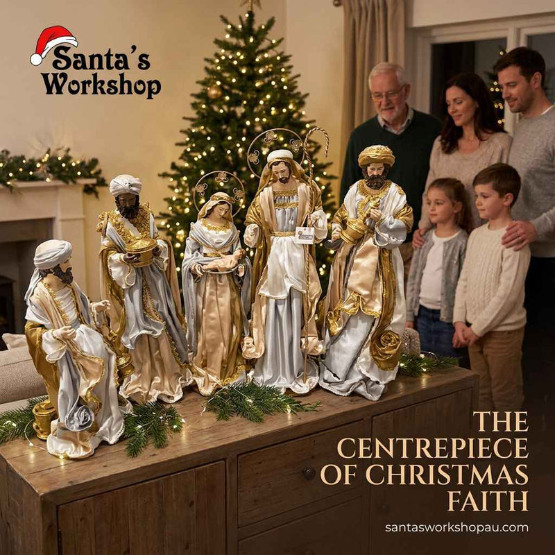 65cm Handmade Nativity Set with Holy Family & Three Wise Men