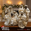 45cm Handmade Nativity Set with Angel & Three Wise Men