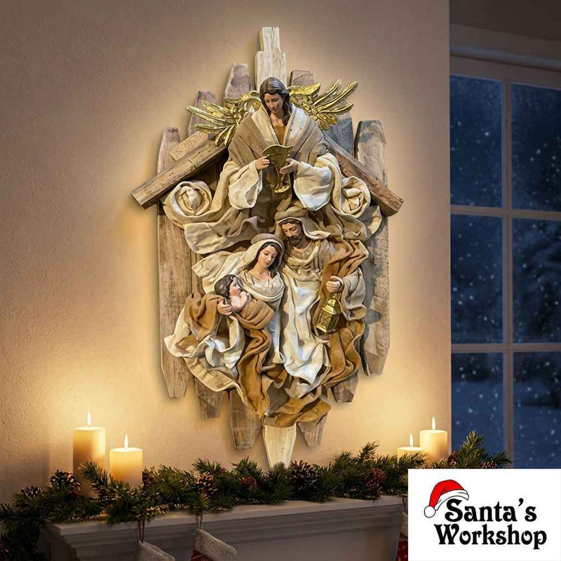 44.5cm Holy Family Nativity Wall Wreath