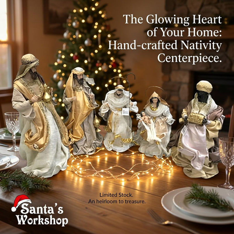 40–55cm Christmas Nativity Scene with Manger
