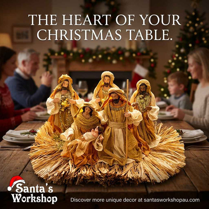 Gold Nativity with Manger – 53cm