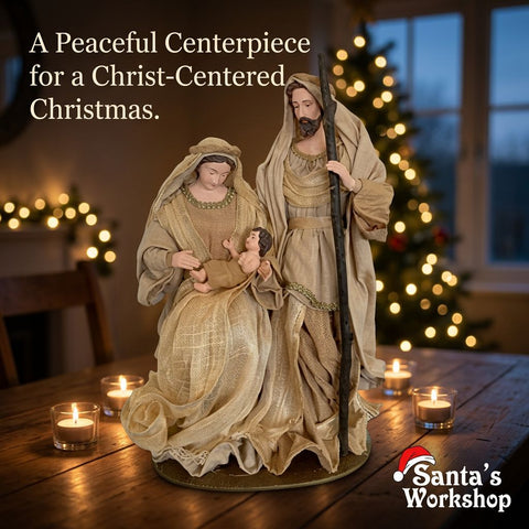 40cm Beige Holy Family Nativity Ornament