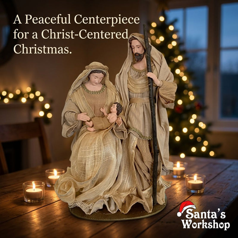 40cm Beige Holy Family Nativity Ornament
