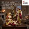 PRE-ORDER | 132cm Red Handmade Nativity Set with Manger