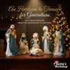 Blue & White Handmade Nativity Set