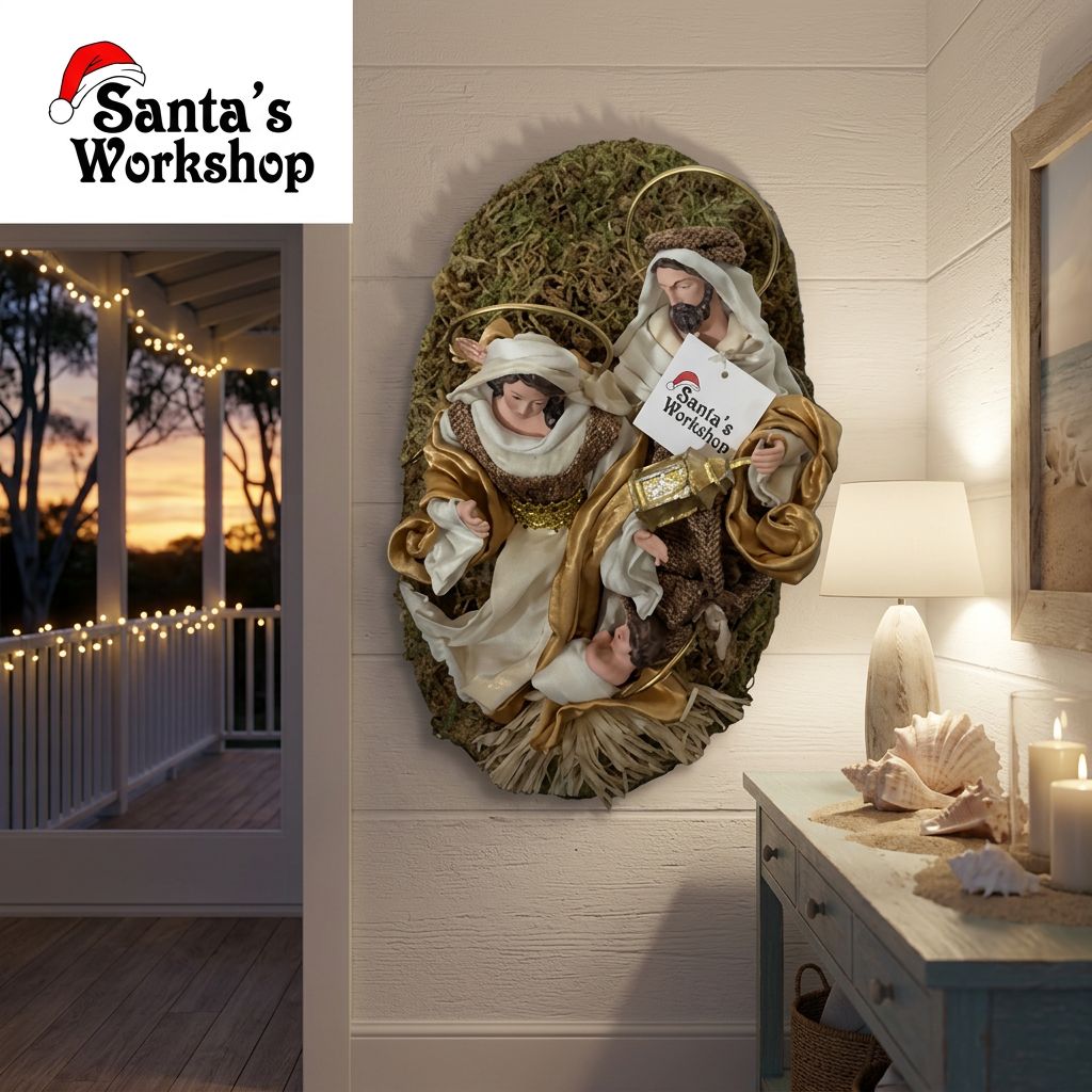 25cm Holy Family Nativity Wall Wreath