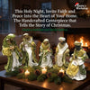 35–50cm Handmade Nativity Set with Manger & Angel