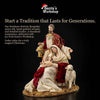 30cm Red & Gold Holy Family Nativity Ornament