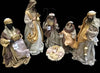 Brown & Gold Handmade Nativity Set with Manger (35–50cm)