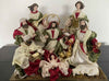 51cm Handmade Nativity Set with Angels & Manger